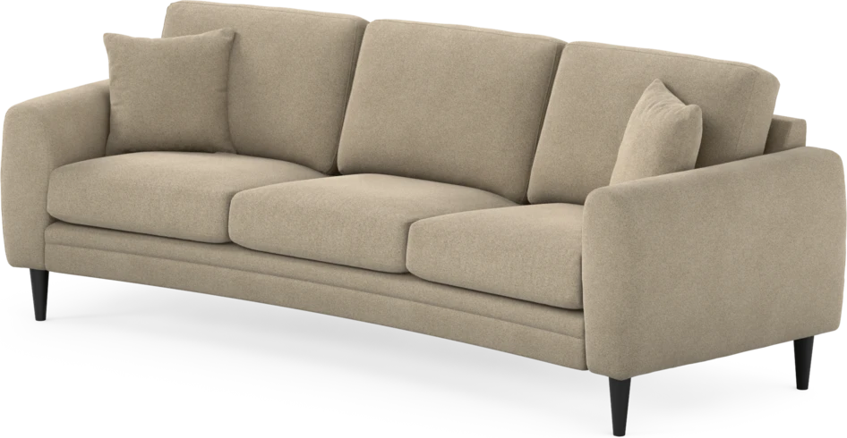 Eden - 3-sits soffa svängd - Beige