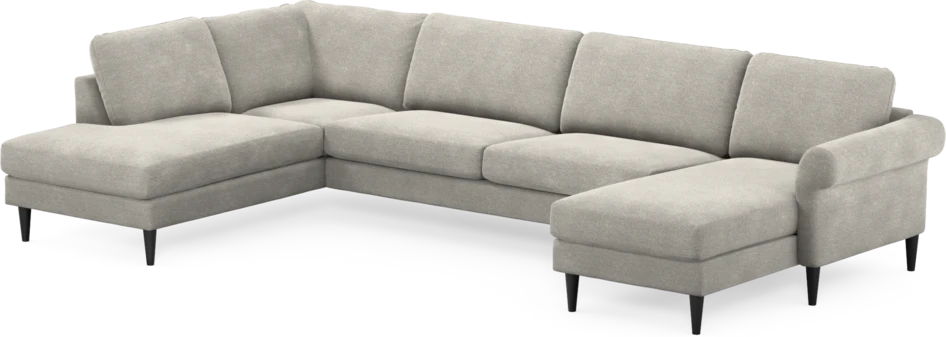 Bridge - 3-sits soffa med divan vänster och schäslong höger - Grå