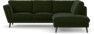 Madison Lux - 2-sits soffa med divan höger - Grön