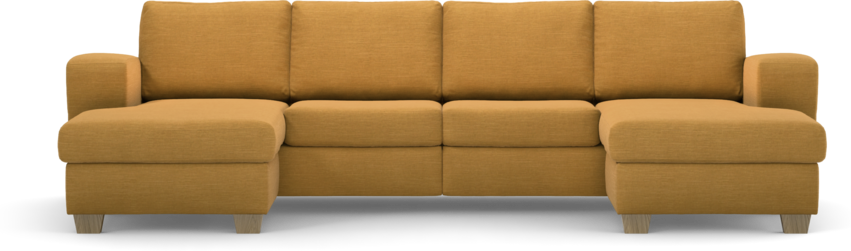 Friday - 2-sits soffa med två schäslonger - Gul