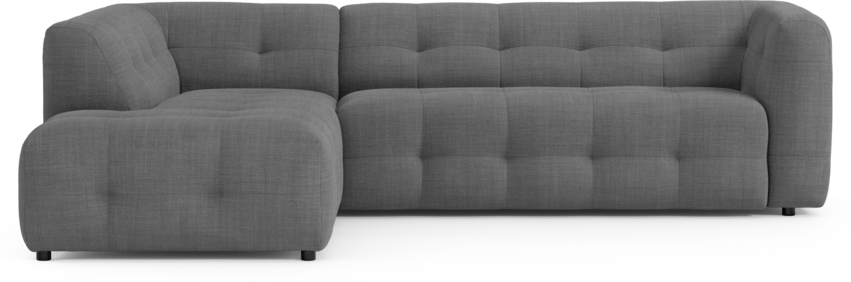 Bella - 3-sits soffa med divan vänster - Grå