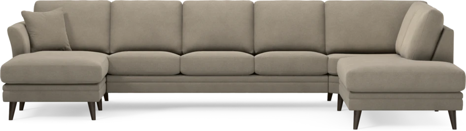 Eden - 3-sits soffa med schäslong vänster och divan höger - Beige
