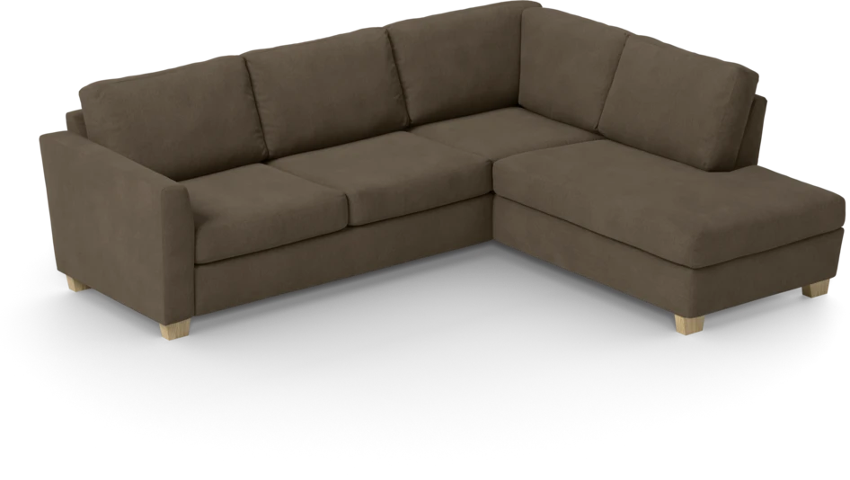 Friday - 2,5-sits soffa med divan höger - Brun