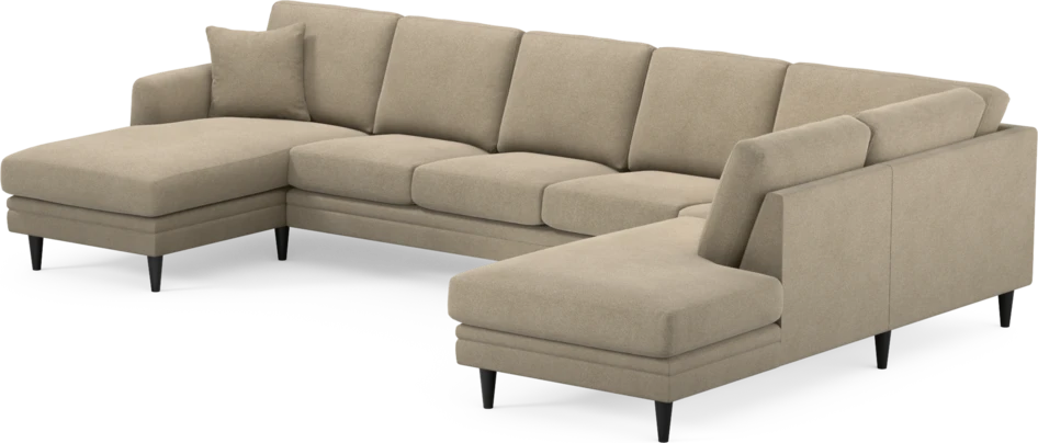 Eden - 3-sits soffa med schäslong vänster och divan höger - Beige