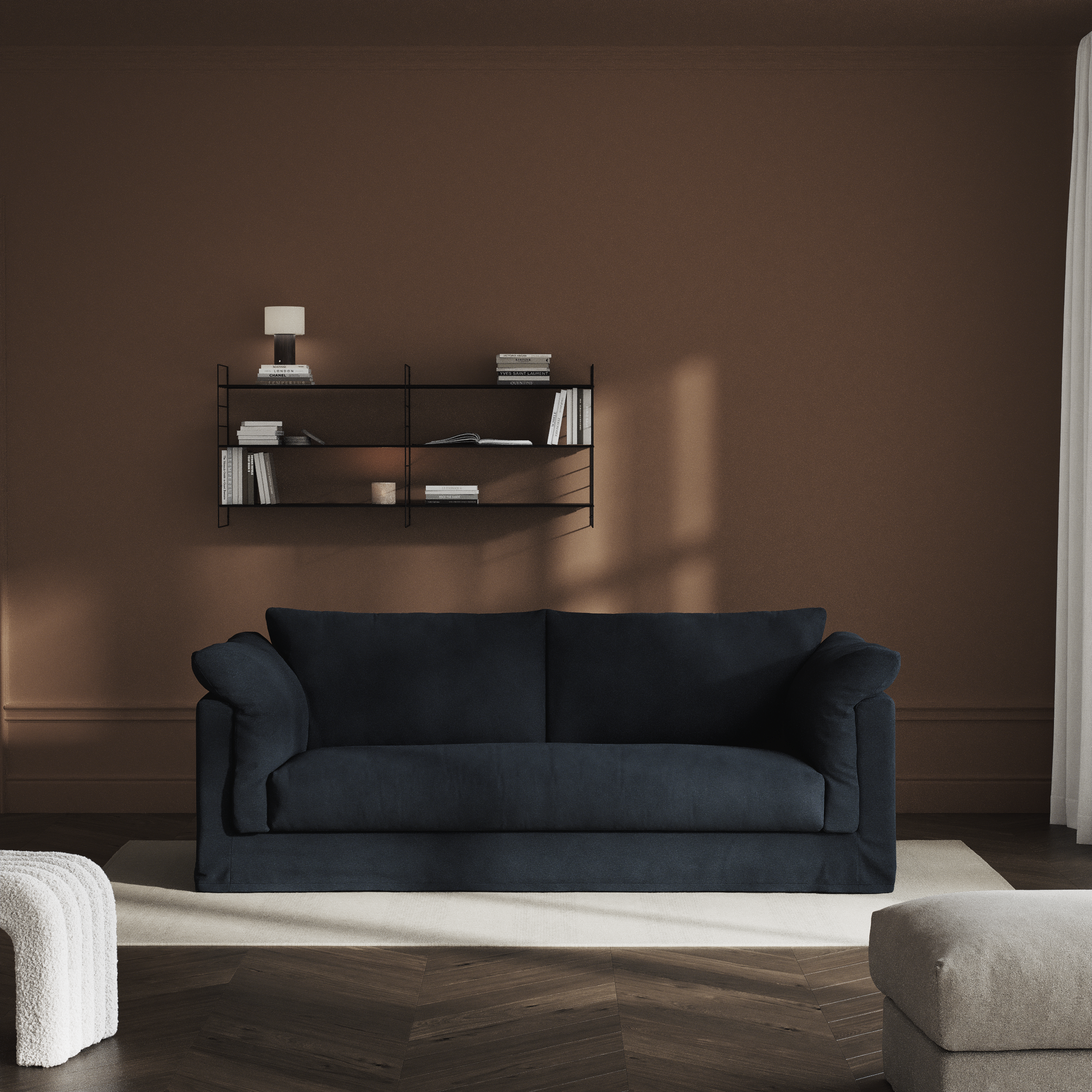 Cherrie, 2,5-sits soffa, hel dyna och kappa