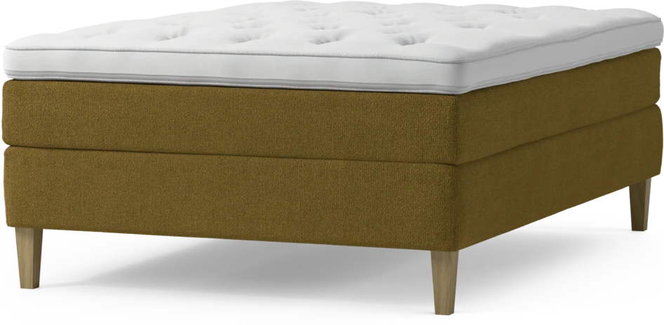 Delux Sense - Kontinentalsäng, enkelsäng 140 cm med bäddmadrass och sängben