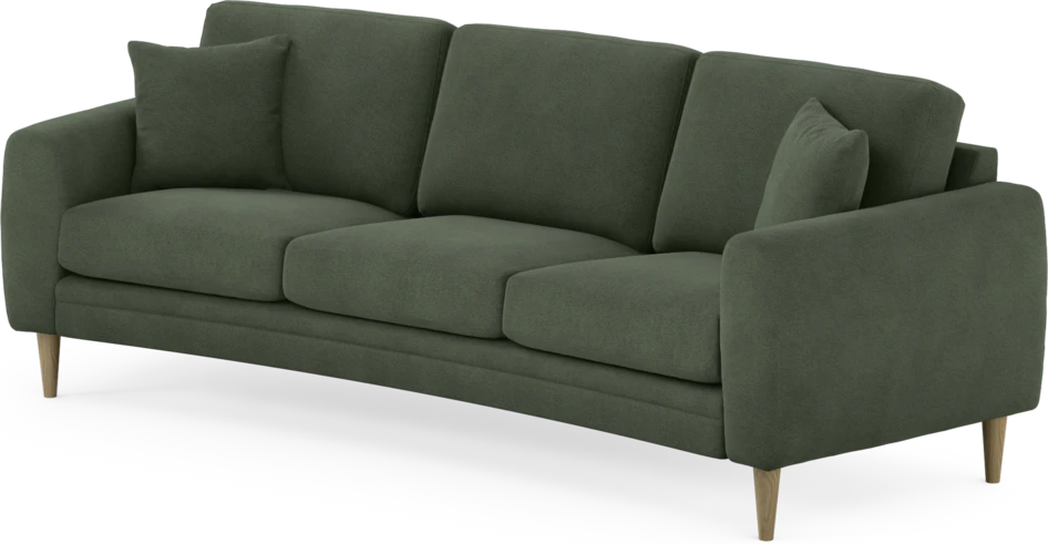 Eden - 3-sits soffa svängd - Grön