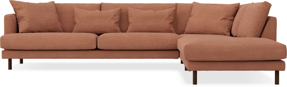 Harper - 3-sits soffa med divan höger - Orange