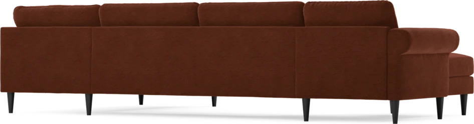 Bridge - 3-sits soffa med schäslong vänster och divan höger - Orange