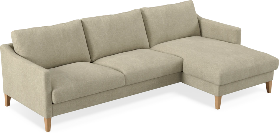 Winston - 3-sits soffa med schäslong, vändbar - Beige