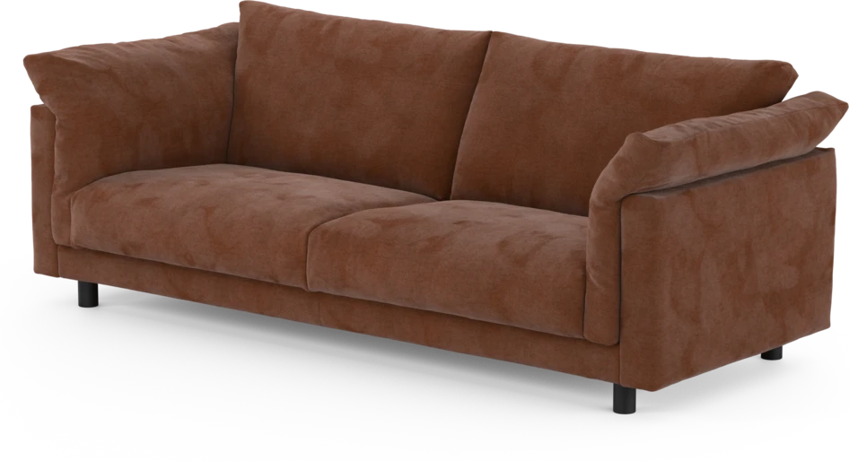 Cherrie - 3-sits soffa, fast klädsel - Orange