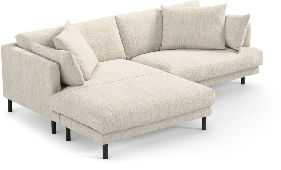Harper - 4-sits med schäslong XL vänster - Vit