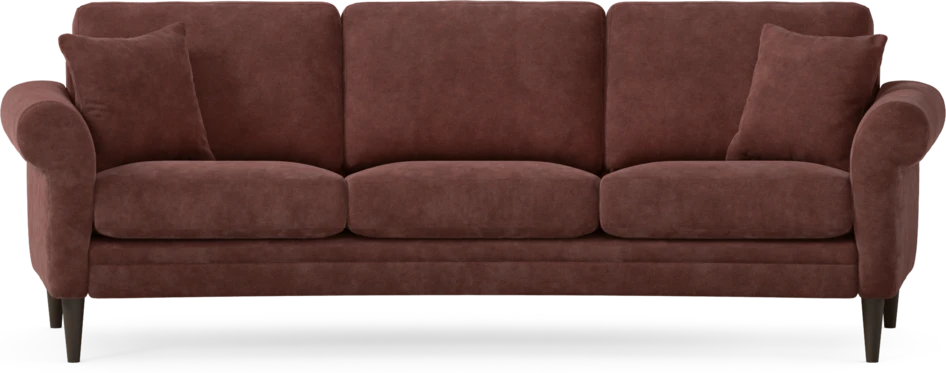 Eden - 3-sits soffa svängd - Röd