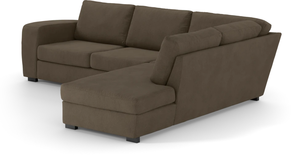 Friday - 2,5-sits soffa med divan höger - Brun