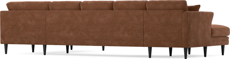 Eden - 3-sits soffa med schäslong vänster och divan höger - Orange
