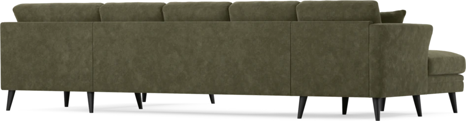 Eden - 3-sits soffa med schäslong vänster och divan höger - Grön