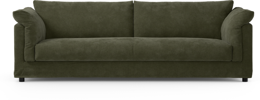 Cherrie - 4-sits soffa, hel dyna och kappa - Grön