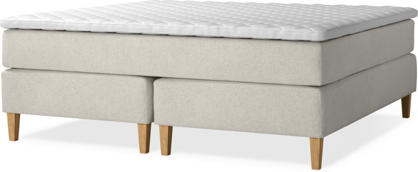 Delux Exclusive - Kontinentalsäng, dubbelsäng med bäddmadrass - Beige