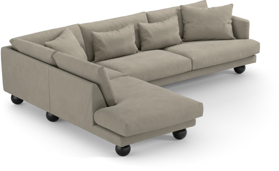 Harper - 3-sits soffa med divan vänster - Beige