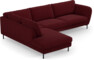 Madison - 3-sits soffa med divan vänster - Röd