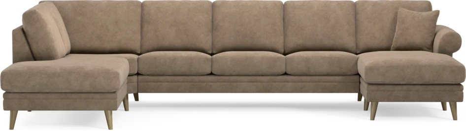 Eden - 3-sits soffa med divan vänster och schäslong höger - Beige
