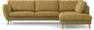 Madison Lux - 3-sits soffa med divan höger - Gul
