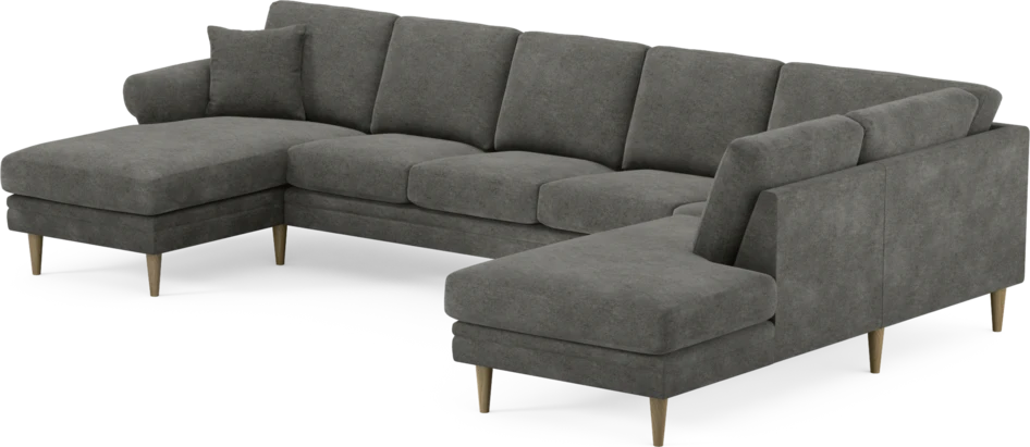 Eden - 3-sits soffa med schäslong vänster och divan höger - Grå