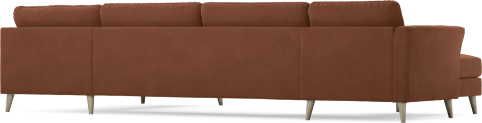 Bridge - 3-sits soffa med schäslong vänster och divan höger - Orange