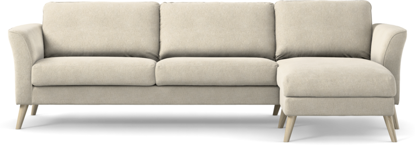 Bridge - 3-sits soffa med schäslong höger - Beige