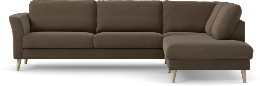 Bridge - 3-sits soffa med divan höger - Brun