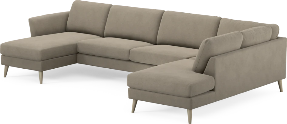 Bridge - 3-sits soffa med schäslong vänster och divan höger - Beige