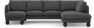 Madison Lux - 2-sits soffa med schäslong vänster och divan höger - Grå