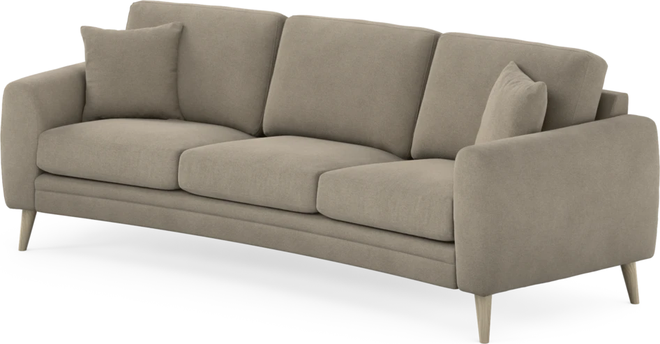 Eden - 3-sits soffa svängd - Beige