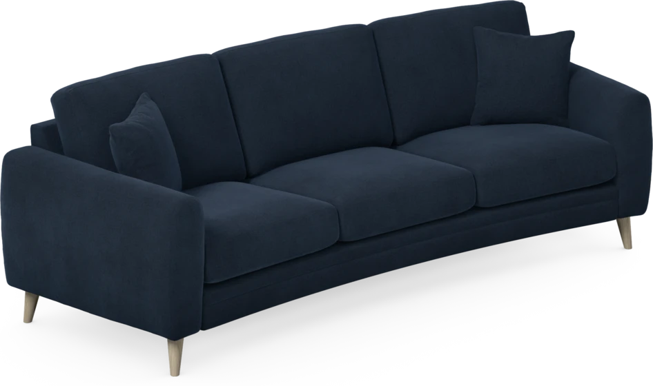 Eden - 3-sits soffa svängd - Blå