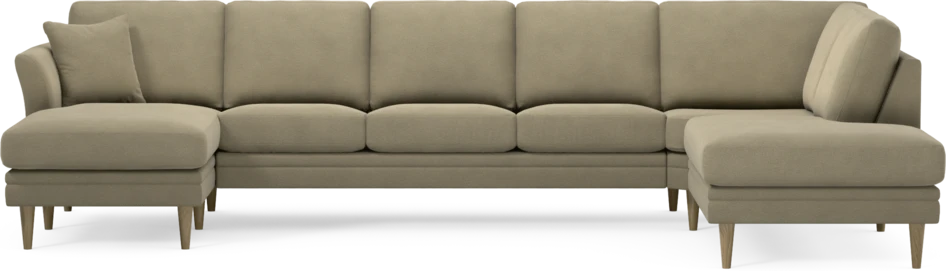 Eden - 3-sits soffa med schäslong vänster och divan höger - Beige