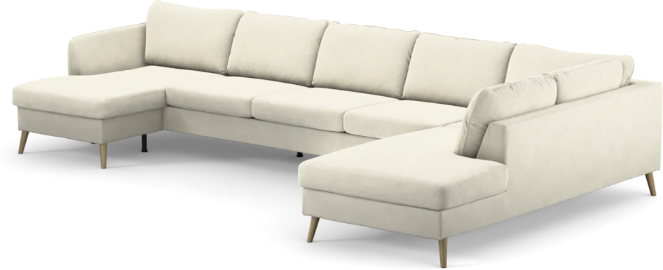 County - 4-sits soffa med schäslong vänster och divan höger - Vit