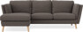 Madison Lux - 2-sits soffa med schäslong vänster - Grå