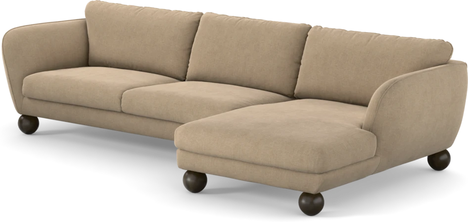 Madison Lux - 3-sits soffa med schäslong höger - Beige