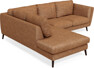 Madison - 2-sits soffa med divan vänster - Orange