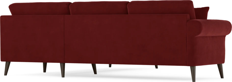 Eden - Hörnsoffa, 2,5+2,5-sits - Röd