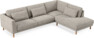 Willow - 3-sits soffa med divan höger, fast klädsel - Grå