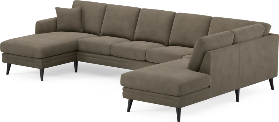 Eden - 3-sits soffa med schäslong vänster och divan höger - Beige
