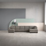 Nevada - 4-sits soffa med schäslong vänster och divan höger - Brun