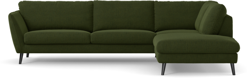 Madison Lux - 3-sits soffa med divan höger - Grön