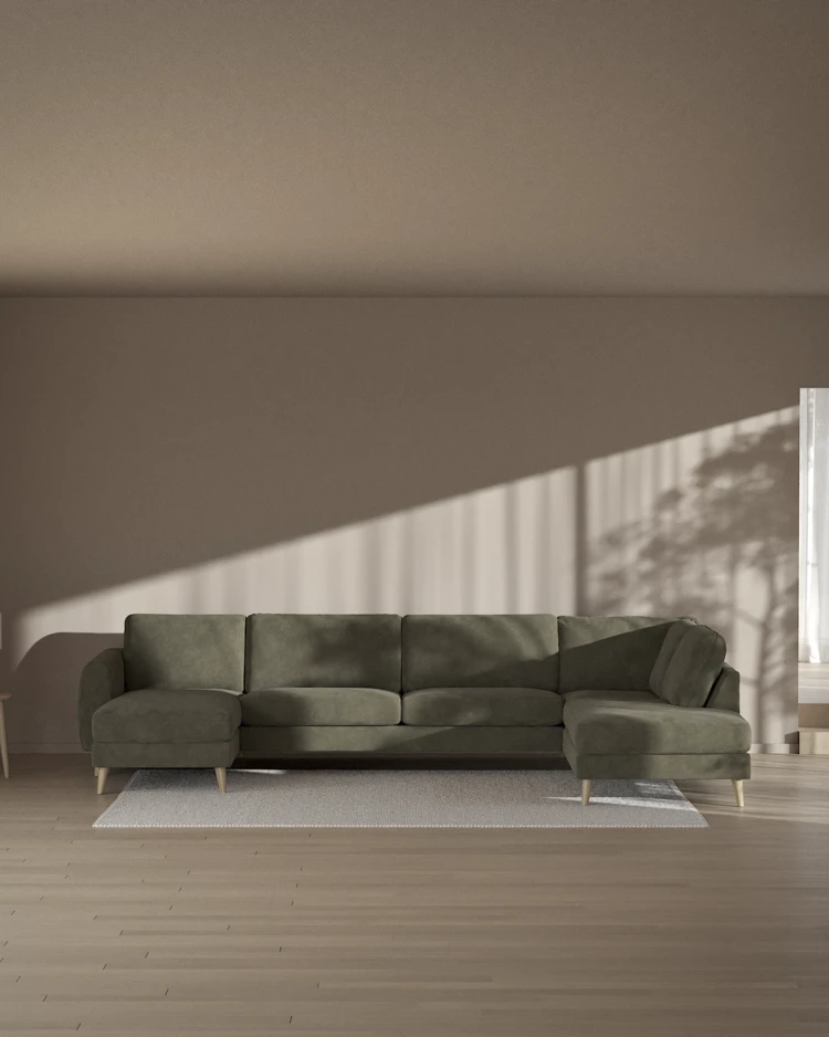 Bridge - 3-sits soffa med schäslong vänster och divan höger - inspiration