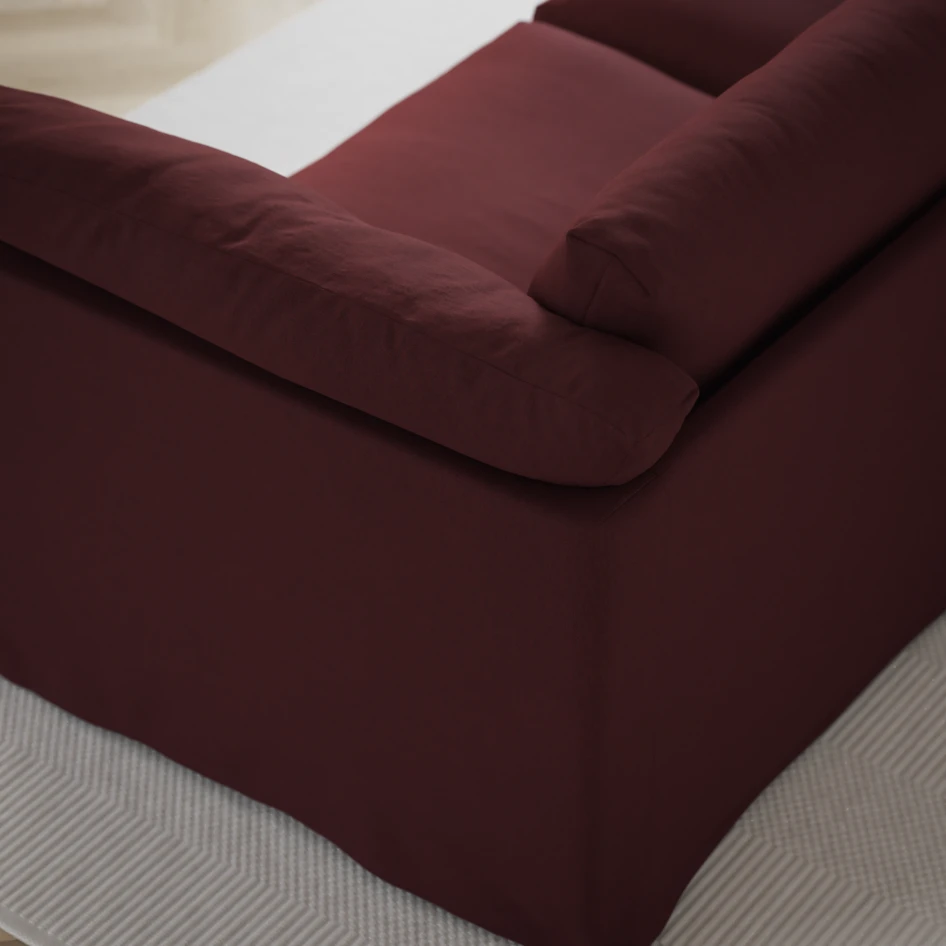 Cherrie - 2,5-sits soffa med kappa - Röd