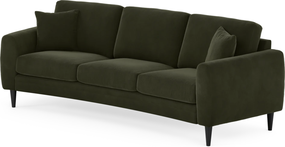 Eden - 3-sits soffa svängd - Grön