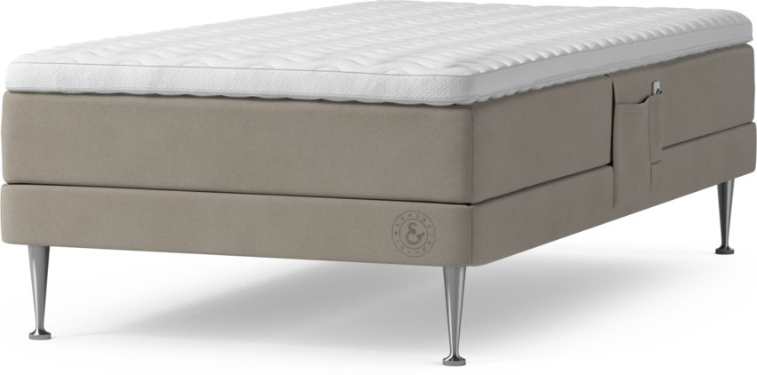 Särö Comfort - Ställbar säng, enkelsäng med bäddmadrass och sängben