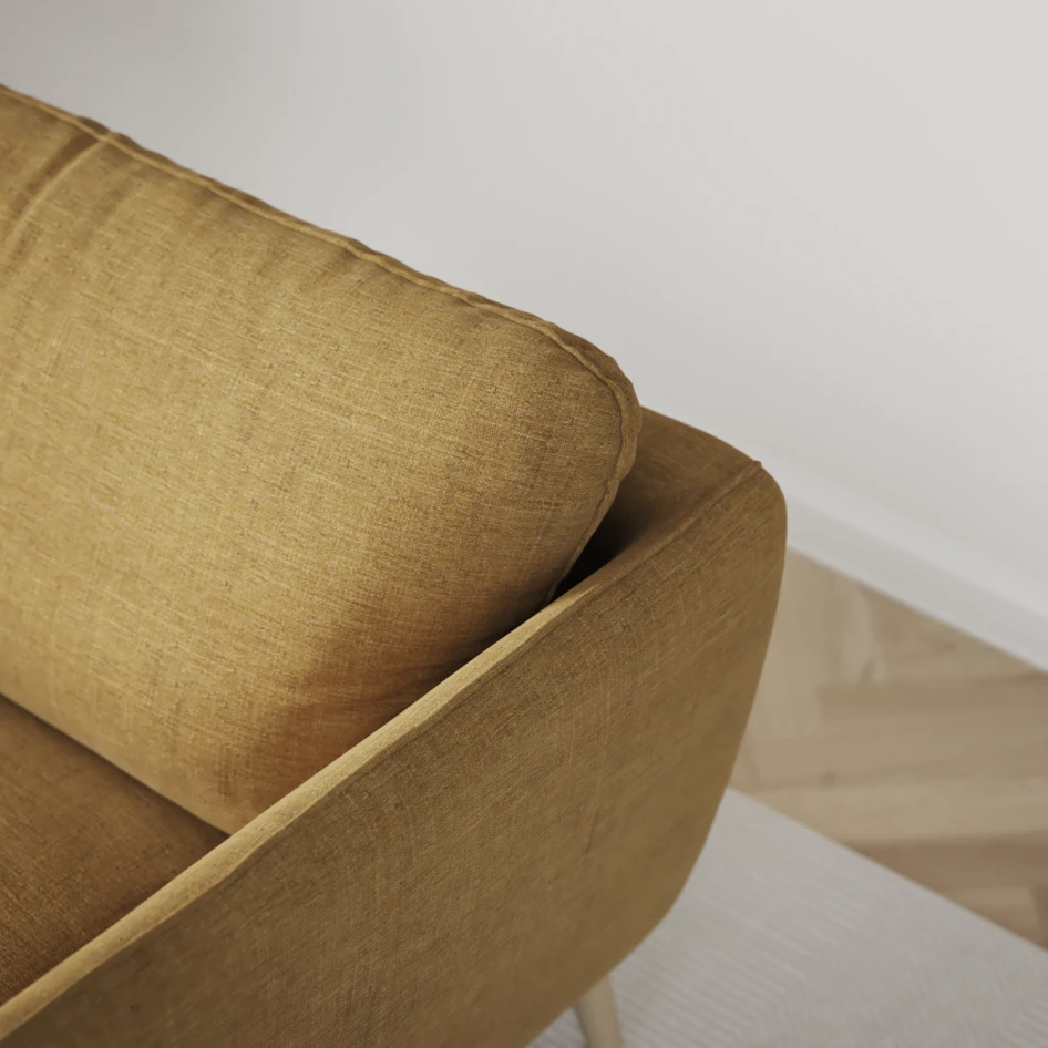 Madison - 2-sits soffa med divan vänster och schäslong höger - Gul
