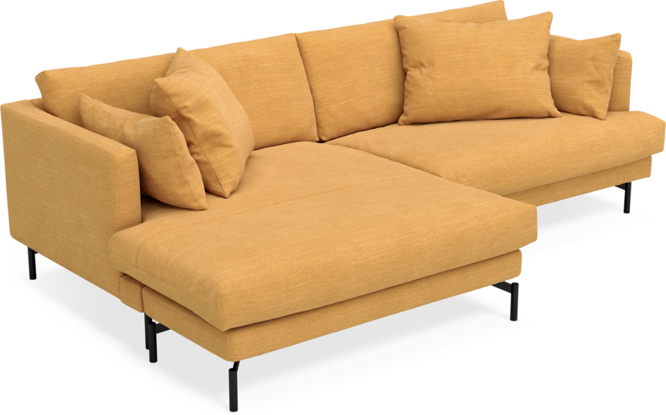 Harper - 4-sits med schäslong XL vänster - Gul